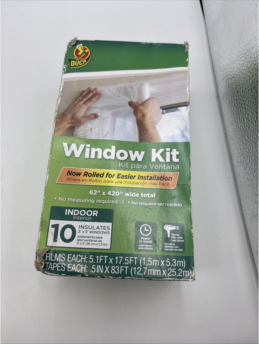 Duck Indoor Rolled Window Insulation Kit, 62 In x 420 In - Picture 1 of 5